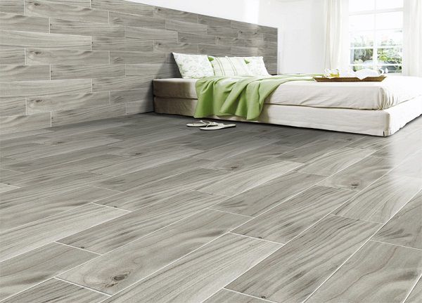 Gạch Taicera GC600X146-925J vân gỗ vừa lát nền vừa ốp tường phòng ngủ sẽ đem đến cảm giác gần gũi, dễ ngủ hơn