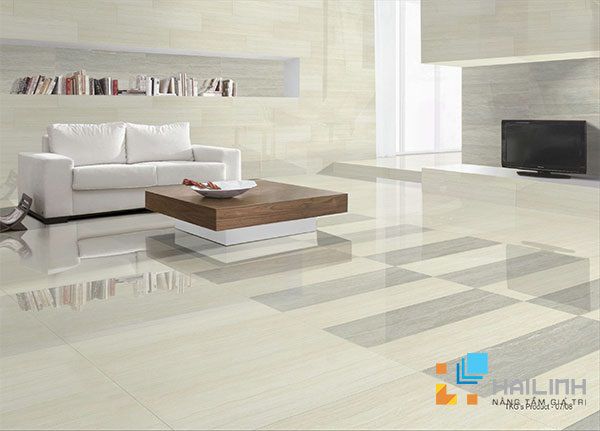 Các mẫu gạch lát Taicera khi được kết hợp hài hòa với nội thất phòng khách tạo không gian sang trọng, ấm cúng và đẹp mắt