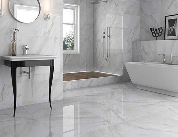 Cách phối gạch ốp tường phòng tắm phù hợp với gạch lát nền