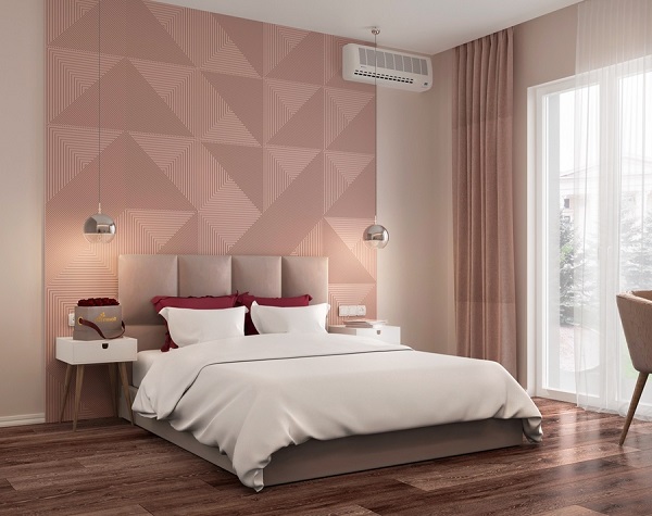 gạch màu hồng cho không gian phòng ngủ