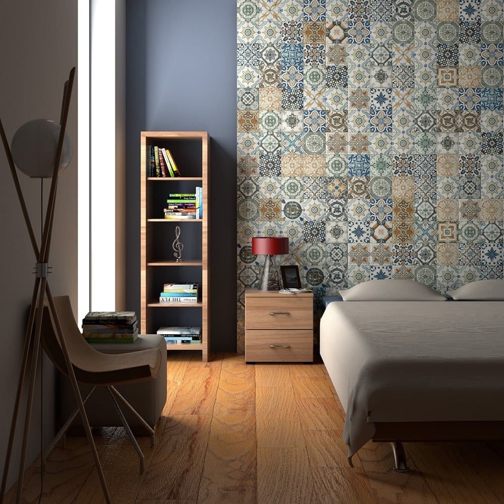 Gạch bông với họa tiết đối xứng mới lạ mang đến không gian phòng ngủ đẹp