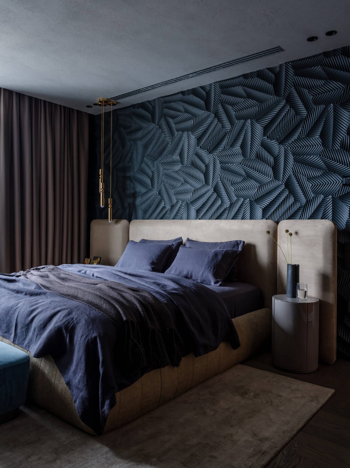 gạch 3D ốp tường phòng ngủ