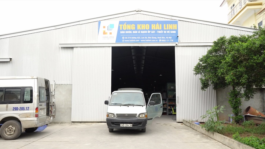 kho gạch ốp lát thiết bị vệ sinh Hải Linh