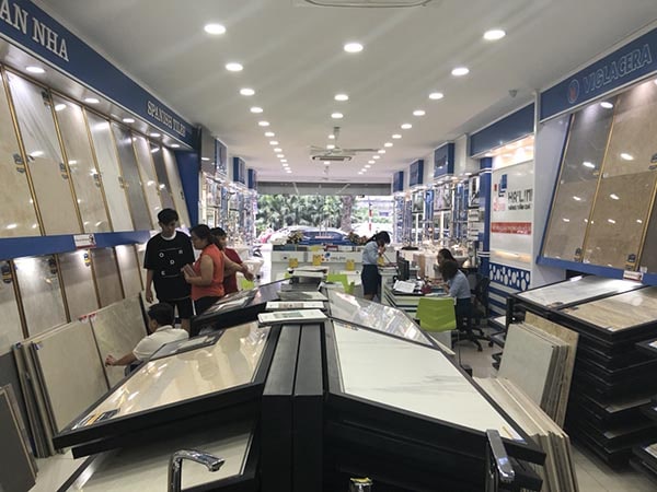 Showroom trưng bày gạch lát nền