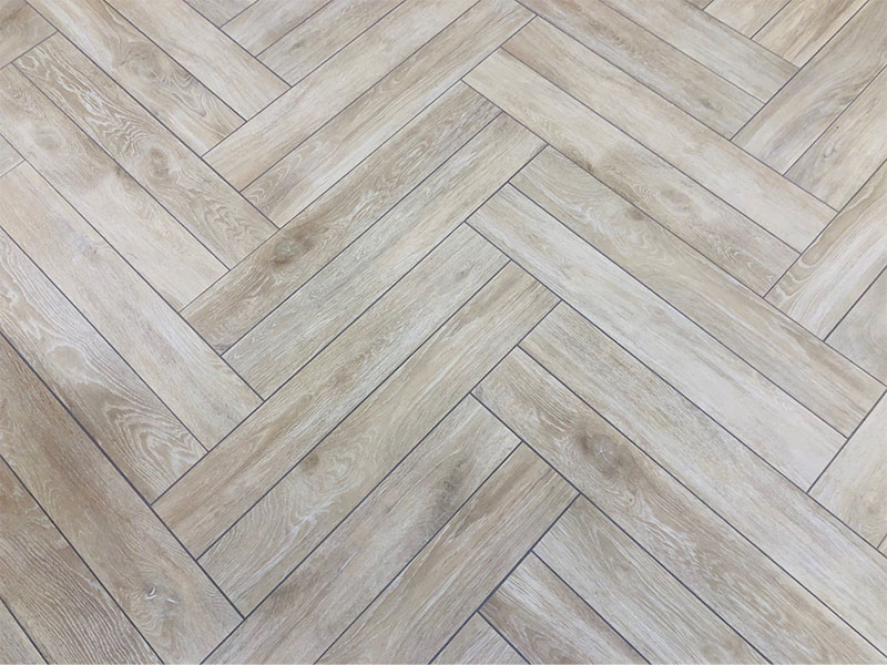 gạch vân gỗ lát theo kiểu xương cá đôi