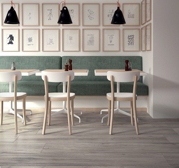 gạch lát quán cafe vân gỗ 4