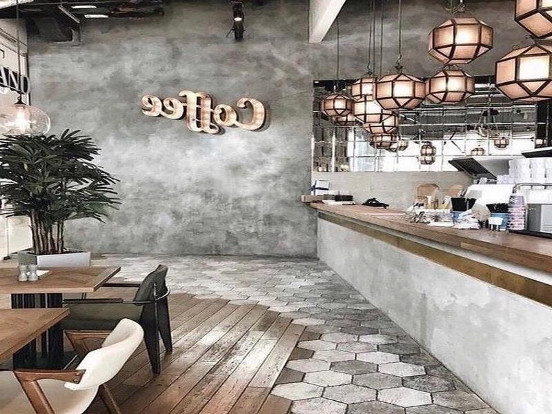 gạch lục giác cho quán cafe