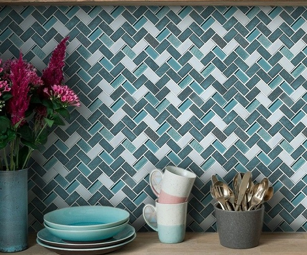 gạch ốp tường xương cá 3D