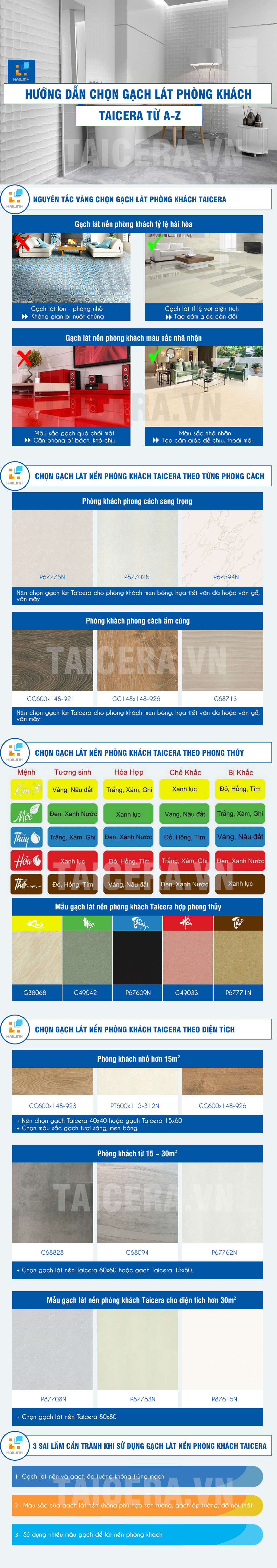 Hướng dẫn lựa chọn gạch lát nền phòng khách từ A-Z