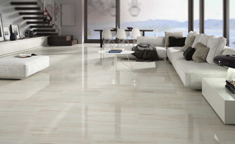 Phòng khách hiện đại, tinh tế với gạch 80x80