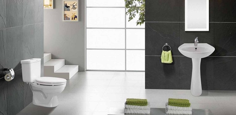 Gạch Taicera mang lại màu sắc mát mẻ trong phòng tắm