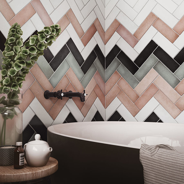 gạch ốp tường xương cá nhà tắm