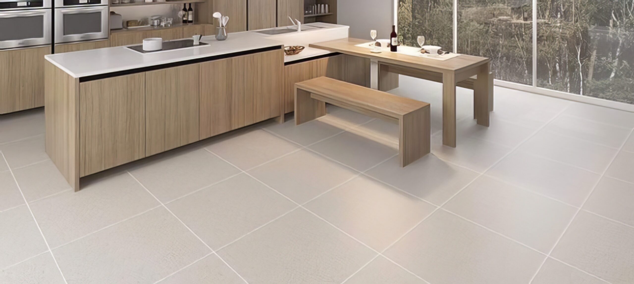 Gạch lát nền Taicera 40x40 vân xi măng mô phỏng lại vẻ đẹp thô mộc của bê tông