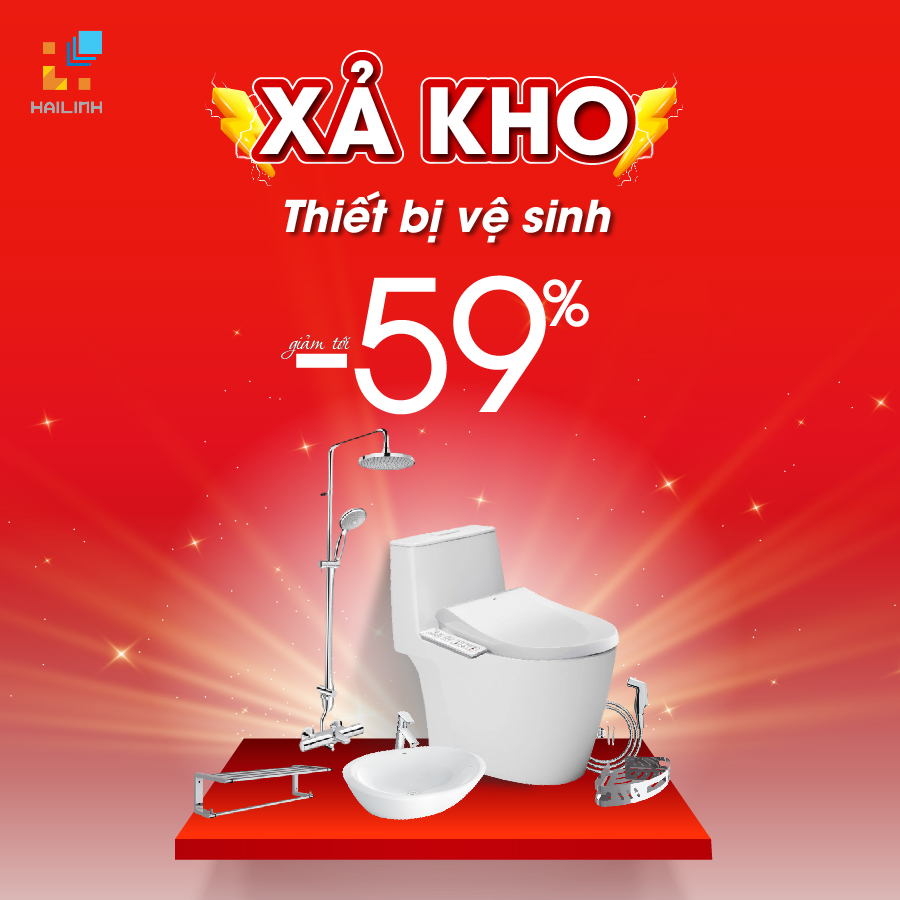 Thiết bị vệ sinh, phụ kiện chính hãng giảm tới 59%