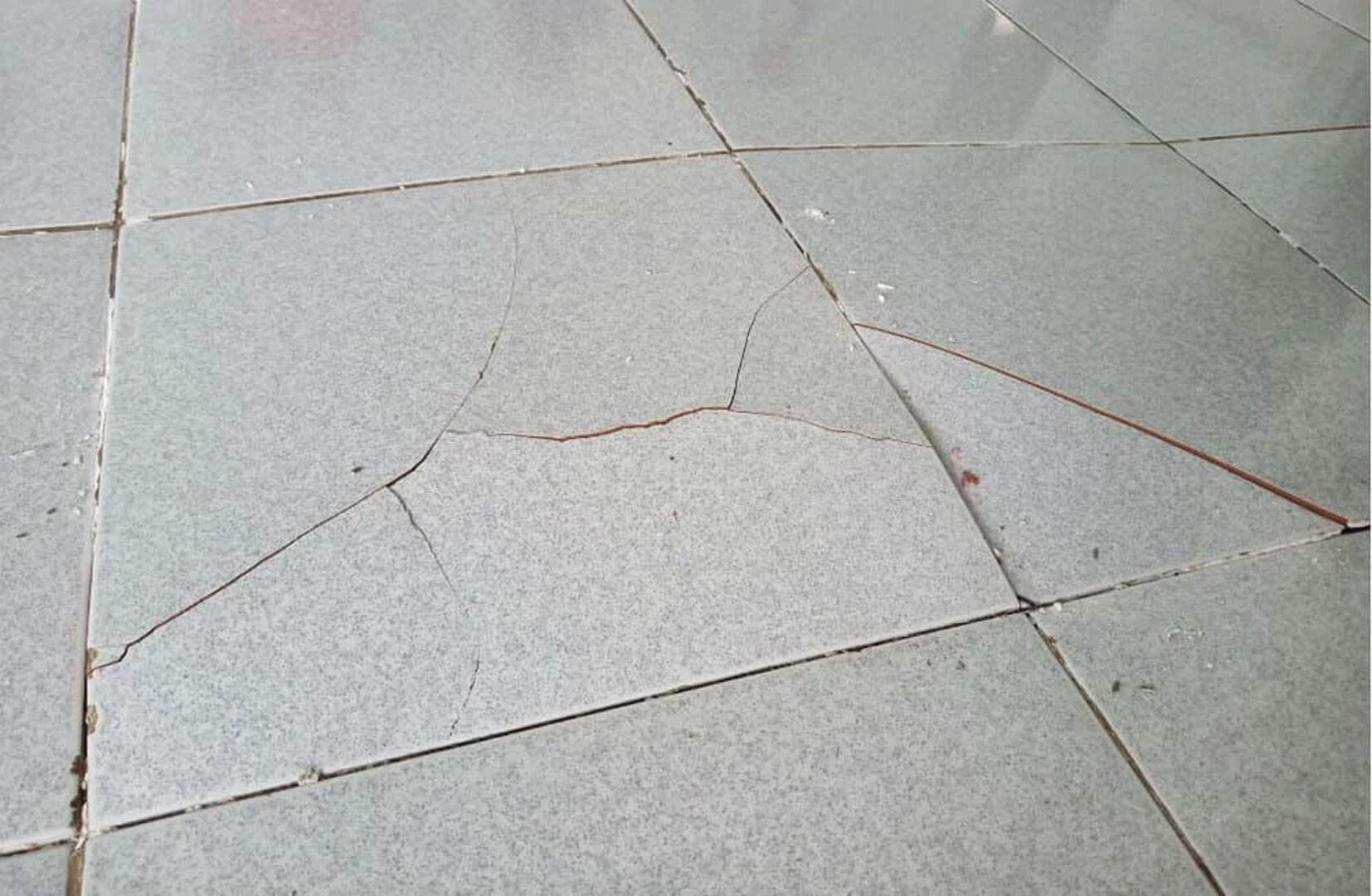 Thiếu khe co giãn giữa các viên gạch khiến cho gạch lát nền bị phồng rộp