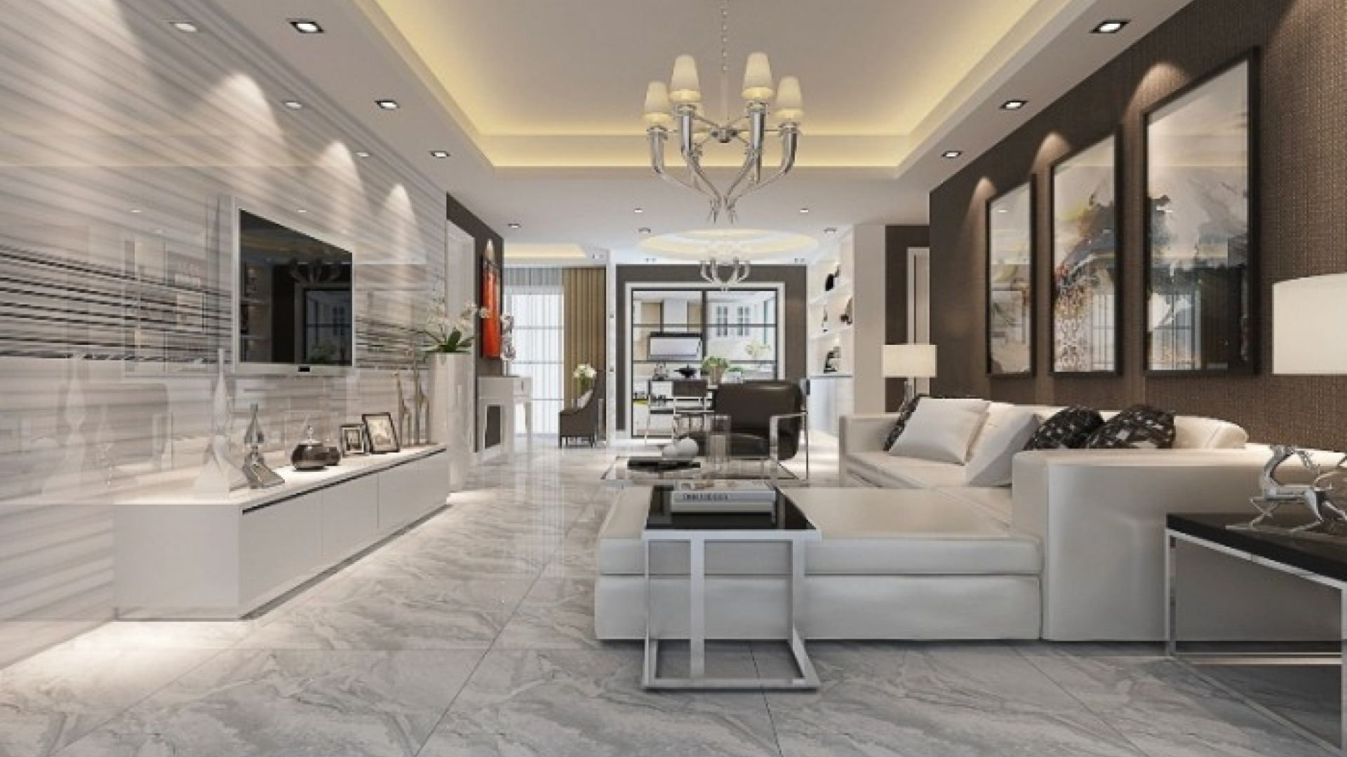 Nên ốp gạch theo chiều dọc hay ngang cho phòng khách sẽ đẹp hơn?