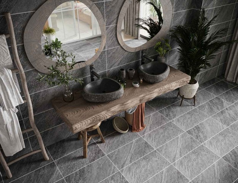 Gạch vân xi măng đại diện cho phong cách tối giản, hiện đại