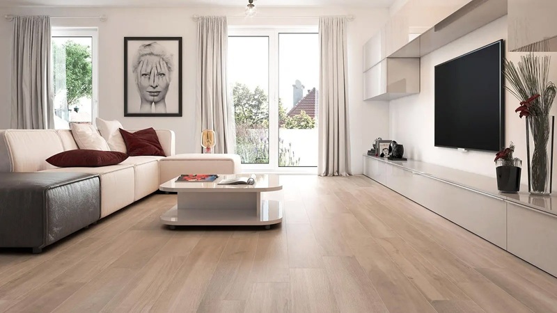 Gạch giả gỗ màu trầm sang trọng cho không gian sống