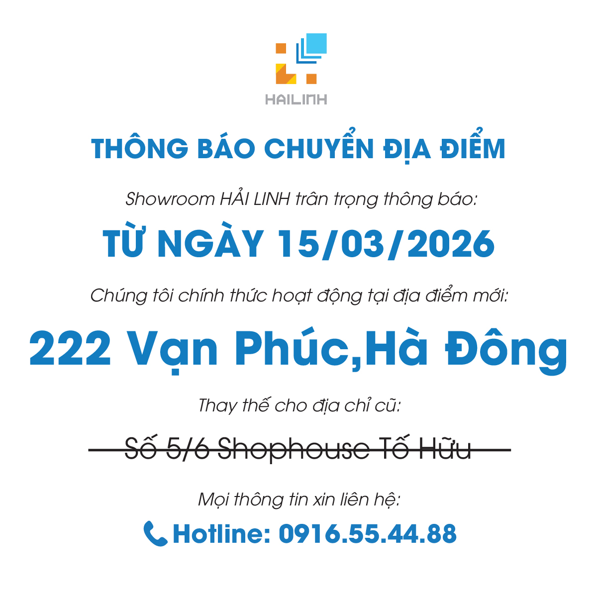Cùng chờ đón showroom Hải Linh Hà Đông trong diện mạo mới