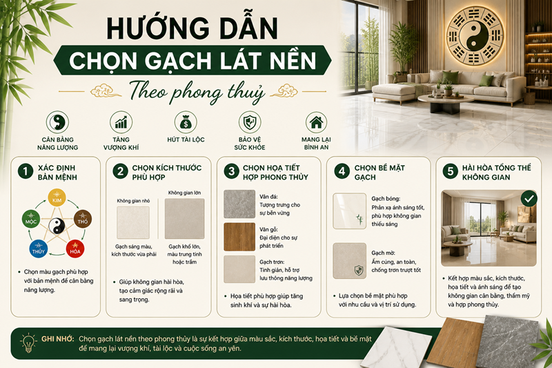 Chi tiết các bước cần khi chọn gạch lát nền