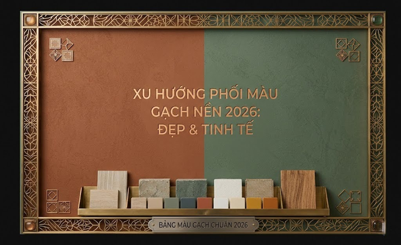 Kinh nghiệm phối màu gạch lát nền với tường và nội thất đẹp