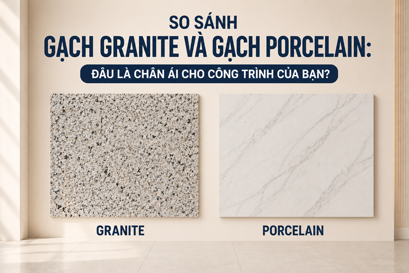 So sánh gạch Granite và gạch Porcelain: Đâu là chân ái cho công trình của bạn? 